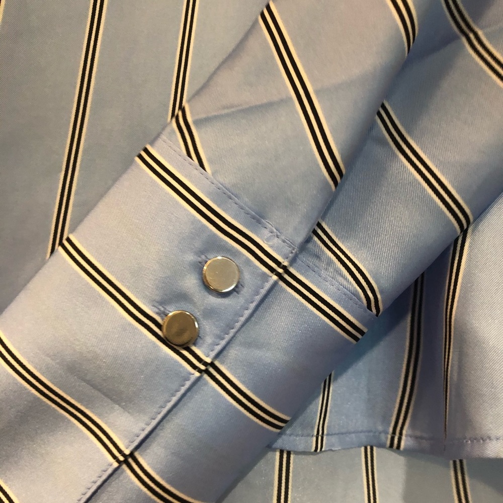 Express Pinstripe Blouse - Picture 3 of 3